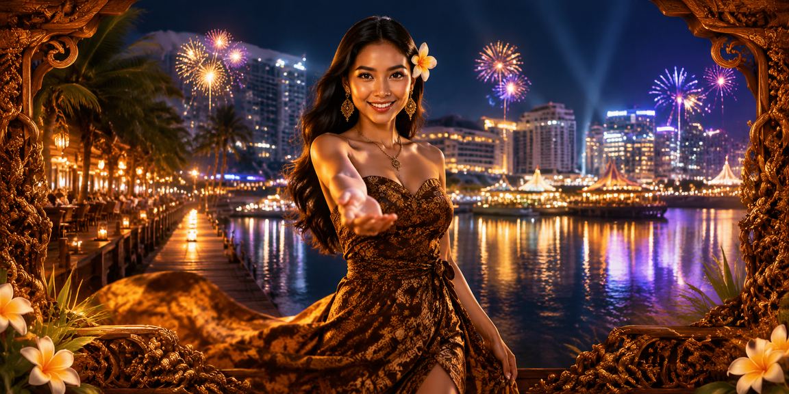Model perempuan muda memegang ponsel dan mengecek saldo deposit bonus digital